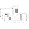 World Wide Fittings Flareless Compression to Flareless Compression to Male Pipe Tee 7605X16X16X16 - alternate 2